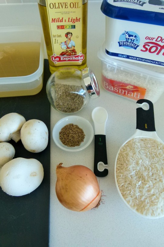 Miss Food Fairy's pilaf rice ingredients